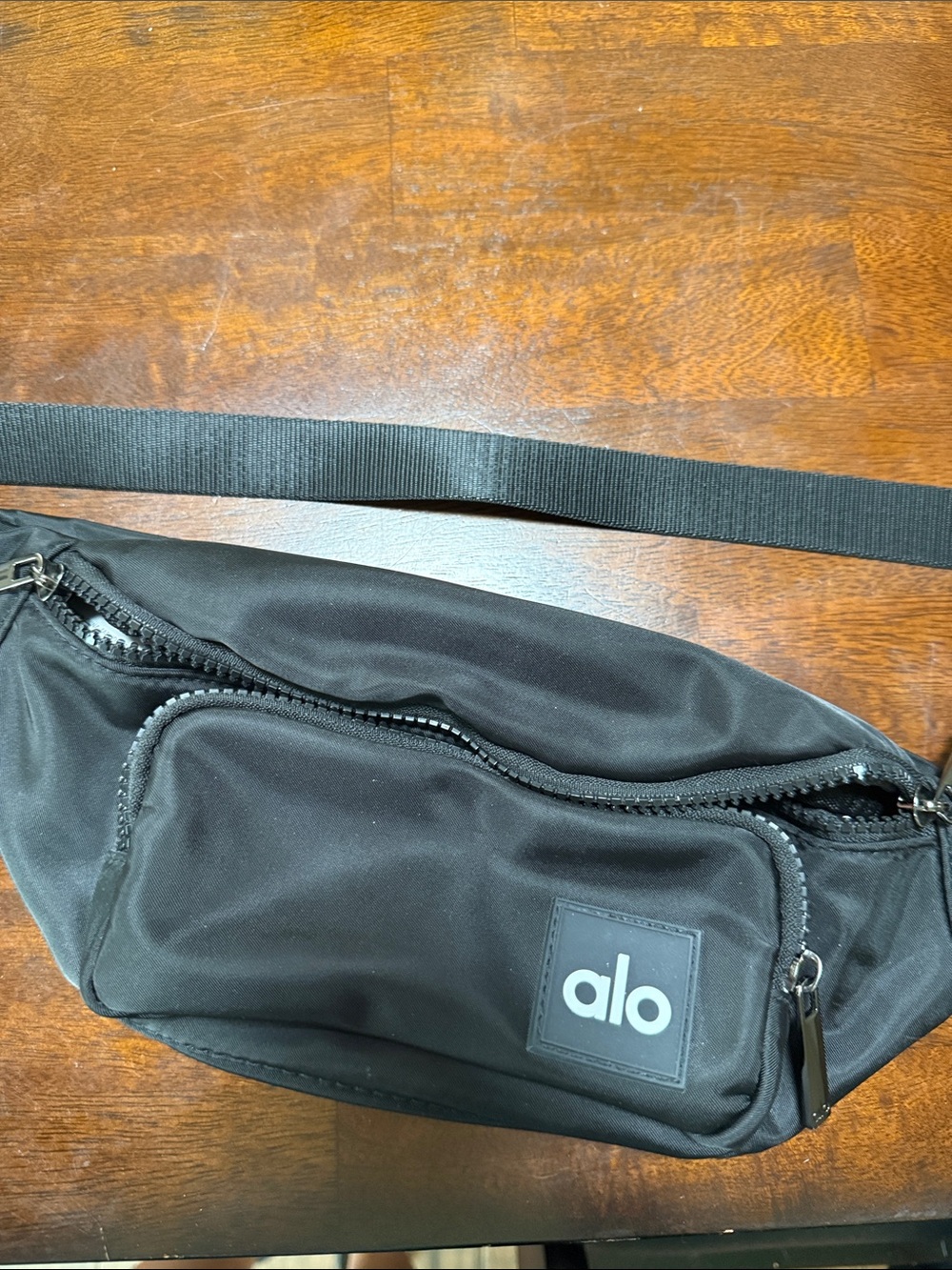 ALO Yoga Black Men's Belt Bag with Front Pocket